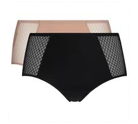 Confezione da 2 culotte Ecodim ventre piatto Nero 44 (IT) - 40 (FR) Tinta unita