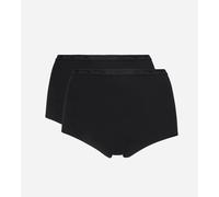 Confezione da 2 culotte maxi in cotone bio Nero 60 (IT) - 56 (FR) Tinta unita