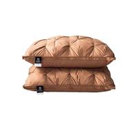 Confezione da 2 Cuscini da Letto in Velluto di Piume, Cuscini per Dormienti Super Comfort, Cuscini Morbidi di qualità per Hotel, Dimensioni Standard per Chi Dorme sul Collo, Lato, Pancia, Schiena,