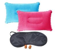 Confezione Da 2 Cuscini Gonfiabili, Maschera Per Gocce Occhi, Tappi Per Orecchie, Cuscino Portatile, Forniture Da Viaggio, Accessori Per Campeggio