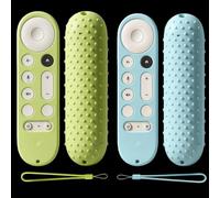 [Confezione da 2] Custodia in silicone per Google TV Streamer 4K Google TV (4K) Voice Remote 2024 Cover in silicone antiscivolo che si illumina al buio