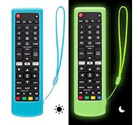 【Confezione da 2】 Custodia protettiva in silicone per LG TV Remote Glow in the Dark, per telecomando LG Smart TV AKB75095307 AKB75375604 AKB74915305 (verde luminoso + blu)