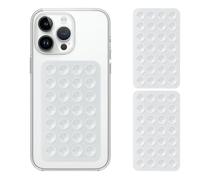 Confezione da 2 custodie in silicone a doppia faccia con ventosa staccabile per iPhone e cellulari Android, supporto forte adesione per selfie e video, trasparente