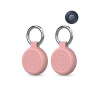 Confezione da 2 custodie in silicone per Motorola Moto Tag Anti-Loss Tracker, daunke Full Protection Cover (adatte per anziani, animali domestici, zaino, bagagli, bambini, chiavi), antigraffio, rosa