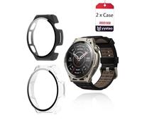 Confezione da 2 custodie per Amazfit Balance Ultra, yystao PC Hard Shell e schermo in vetro temperato 9H, custodia protettiva completa, trasparente e nera
