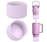 Confezione da 2 custodie per borracce compatibili con Stanley Quencher H2.0 da 20 oz/30 oz/40 oz, IceFlow Flip da 20 oz/30 oz, protezione in silicone per il fondo della borraccia (Orchidea)