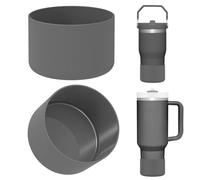 Confezione da 2 custodie per borracce compatibili con Stanley Quencher H2.0 da 20 oz/30 oz/40 oz, IceFlow Flip da 20 oz/30 oz, protezione in silicone per il fondo della borraccia (Antracite)