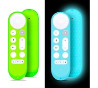 Confezione da 2 custodie protettive in silicone per Google TV Streamer 4K TV GY3LE Telecomando Glow in the Dark (verde fluorescente e blu)
