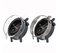 Confezione da 2 custodie protettive per CMF Watch Pro 2, custodia rigida in policarbonato antiurto a prova di goccia, custodia per smartwatch CMF Watch Pro 2, unisex, trasparente e color acciaio al