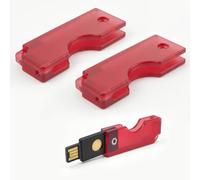Confezione da 2 custodie protettive per PC, compatibili con YubiKey 5 NFC, custodia rigida in PC apribile a scorrimento, protezione per chiavi di sicurezza compatibile con NFC, custodia leggera per