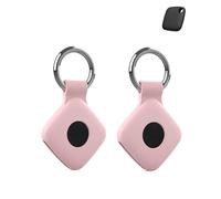 Confezione da 2 custodie protettive per Tile Mate 2022/2024 anti-perdita con portachiavi in silicone, custodia resistente ed elegante, impermeabile, anti-caduta, rosa