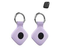 Confezione da 2 custodie protettive per Tile Mate 2022/2024 anti-perdita con portachiavi in silicone, custodia resistente ed elegante, impermeabile, anti-caduta, viola