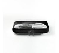 Confezione da 2 custodie rigide trasparenti, in plastica impermeabile, con cerniera, organizer portatile da viaggio per cosmetici, gioielli, giocattoli e forniture per ufficio, Trasparente