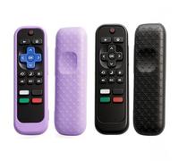 Confezione da 2 custodie universali in silicone, compatibili con telecomando Roku TV, Express/Streaming Stick/Premiere, telecomando vocale con cordino