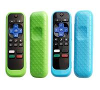 Confezione da 2 custodie universali in silicone, compatibili con telecomando Roku TV, Express/Streaming Stick/Premiere, telecomando vocale con cordino