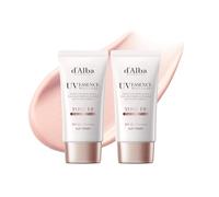 [Confezione da 2]" d'alba Lozione Solare Tonificante Waterfull SPF50+PA++++ Tartufo Bianco Italiano, Crema Solare Tinto con Filtri UV Vegani, Lozione Solare Luminosa e Illuminante, Skincare Coreano