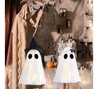 Confezione da 2 decorazioni di Halloween alimentate a batteria con luci soffuse - 55,1 cm 15,8 situate in figurine spettrali per interni da tavolo per decorazione da giardino