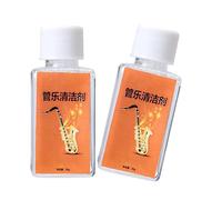 Confezione da 2 detergenti per la manutenzione degli strumenti in ottone per la rimozione dell'ossidazione di sassofono, tromba e soluzione liquida protettiva per la pulizia della tromba