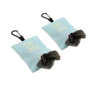 Confezione da 2 dispenser per sacchetti per cani con clip, porta cagnolino per guinzagli, dispenser per sacchetti per cani, custodia per cani e cani, in tessuto leggero per animali domestici (azzurro)
