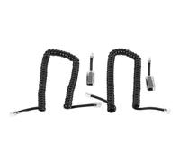 Confezione da 2 districatori per cavi telefonici a spirale neri - Cavo esteso per telefono fisso da 1,1 piedi, accessorio girevole