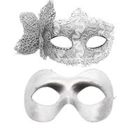 Confezione da 2 eleganti decorazioni laterali con farfalla nera, accessori per feste in maschera per donne