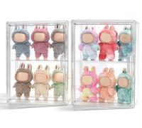 Confezione da 2 espositori compatibili con Labubu POP MART, espositore in acrilico trasparente per bambole POP MART Labubu