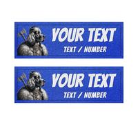 Confezione da 2 etichette personalizzabili per imbracatura per cane tattico - 2 patch autoadesive compatibili con le imbracature Julius, OneTigris, Rabbitgoo... Accessorio di sicurezza originale (Blu