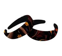 Confezione da 2 fasce imbottite in velluto con cappello da strega di zucca di Halloween, 1472, fascia per capelli spessa vintage, fascia larga per capelli antiscivolo, accessori per capelli da donna