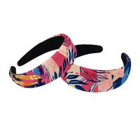 Confezione da 2 fasce larghe in poliestere per donne, America Welcomes Summer Fasce per capelli alla moda antiscivolo per ragazze e donne accessori per capelli