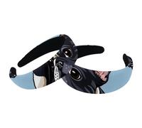 Confezione da 2 fasce larghe in poliestere per donne, motivo bulldog francese, cerchietti per capelli alla moda antiscivolo per ragazze e donne, accessori per capelli