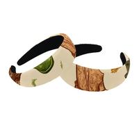 Confezione da 2 fasce larghe per capelli in velluto, a forma di stivali da cowboy, cappelli western, sfondo beige, alla moda, fasce elastiche per capelli, da donna, 2 misure