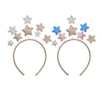 Confezione Da 2 Fasce Per Capelli A Stella, Accessori Per Capelli Per Ragazze, Fasce Per Capelli Creative Con Stella A Cinque Punte, Accessori Per Foto, Decorazioni Per Feste Natalizie