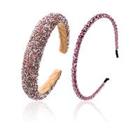 Confezione Da 2 Fasce Per Capelli Con Diamanti, Decorazione Per Fasce Per Ragazze, Accessori Per Capelli Alla Moda, Fasce Per Accessori Di Abbigliamento, Adatto Per Feste Di Matrimonio