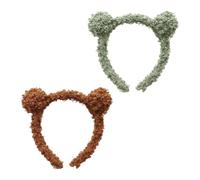 Confezione Da 2 Fasce Per Capelli Con Orecchie D'Orso, Graziose Fasce In Peluche, Decorazioni Per Capelli Da Donna, Fasce Per Orecchie Di Animali, Accessori Per Capelli