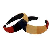 Confezione da 2 fasce per capelli da donna antiscivolo, motivo classico a griglia, turbante per la doccia