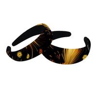 Confezione da 2 fasce per capelli da donna, antiscivolo, motivo scopa di Halloween, 362, graziose fasce per capelli, capelli spessi e larghi, accessori per capelli