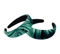 Confezione da 2 fasce per capelli da donna, vintage, con foglie di palma tropicali della giungla tropicale, antiscivolo, spesse fasce per capelli imbottite, fascia larga per capelli