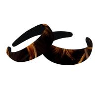 Confezione da 2 fasce per capelli imbottite in velluto 383 con motivo scopa per Halloween, stile vintage, larghe, antiscivolo, accessori per capelli da donna