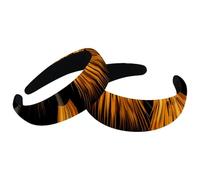 Confezione da 2 fasce per capelli imbottite in velluto 999 con motivo scopa per Halloween, stile vintage, larghe, antiscivolo, accessori per capelli da donna