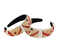 Confezione da 2 fasce per capelli imbottite in velluto con lettera a forma di cuore, senza cuciture, vintage, spesse, larghe, antiscivolo, accessori per capelli da donna