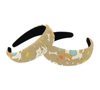 Confezione da 2 fasce spesse imbottite con osso per cani, fasce spesse per capelli, fascia elastica per capelli, fascia elastica per capelli, fasce per capelli larghe
