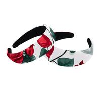 Confezione da 2 fasce spesse imbottite con rose e cuore, senza cuciture, vintage, spesse, in velluto, per ragazze, donne e uomini