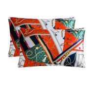 Confezione da 2 Federa per cuscino 51x91 cm Raso di Seta - Federa per cuscino 51x91 cm Seta con Stampa di Lusso per Capelli E Pelle - Federa Liscia E Rinfrescante con Chiusura a Busta, Regali per Don