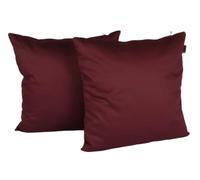 Confezione da 2 federe 45 x 45 cm Granato Mogano - Tessuto resistente e durevole, cerniera nascosta, finitura artigianale made in Spagna. Ideale per decorare la casa, il divano, il letto. (2LC Granato