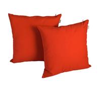 Confezione da 2 federe 45 x 45 cm rosso loto, tessuto resistente e durevole, cerniera nascosta, finitura artigianale made in Spagna. Ideale per decorare la casa, il divano, il letto. (2LC rosso loto