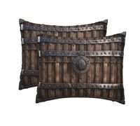 Confezione da 2 federe di dimensioni standard con cerniera, morbide e traspiranti per capelli e pelle, 20"x26" federe per cuscini per dormire, regalo per letto, castello in legno, muro, cancello in m