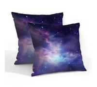 Confezione da 2 federe per cuscini da esterni, 50 x 50 cm, galassia, nebulosa, universo, spazio, impermeabili, decorative per giardino, patio, divano, panchina, mobili, soggiorno, divano casa