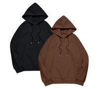 Confezione da 2 felpe con cappuccio da uomo in tinta unita felpe sportive invernali calde felpe con cappuccio a maniche lunghe con coulisse felpa con cappuccio alla moda felpa con cappuccio per il