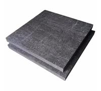 Confezione da 2 feltri di grafite in carbonio ad alta purezza - 100x100 mm, for ricerche scientifiche ed esperimenti(Thickness: 3mm)