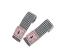 Confezione da 2 fermagli per capelli fatti a mano, stile retrò, con fiori ricamati, per feste di compleanno dei bambini